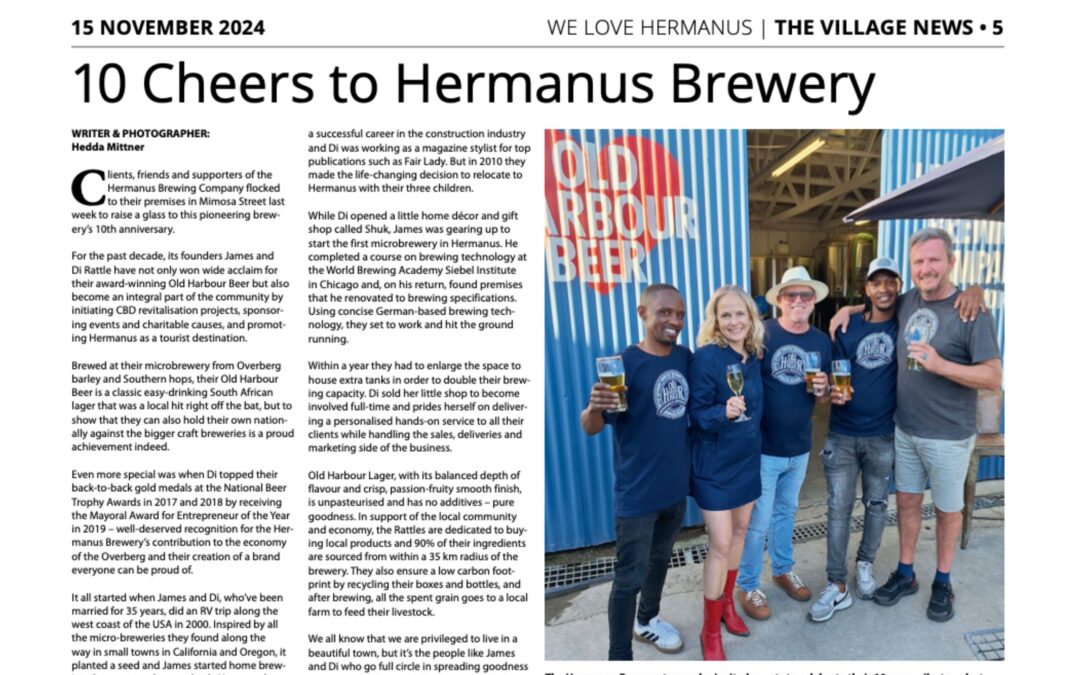 10 Cheers to Hermanus Brewery